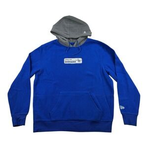 New Era Los Angeles Dodgers Hoodie Sweater Mens Size XL Blue MLB Soft Fleece
